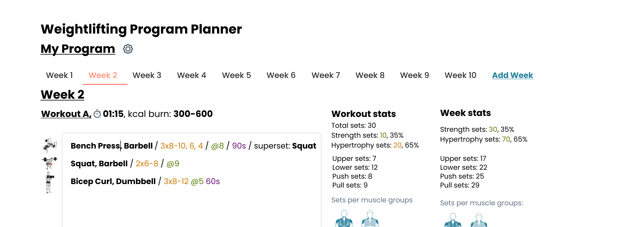 Workout Planner Hero image