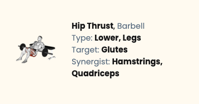 Barbell Hip Thrust | Liftosaur