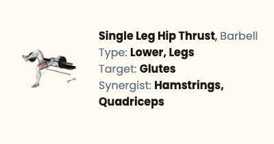 Barbell Single Leg Hip Thrust | Liftosaur