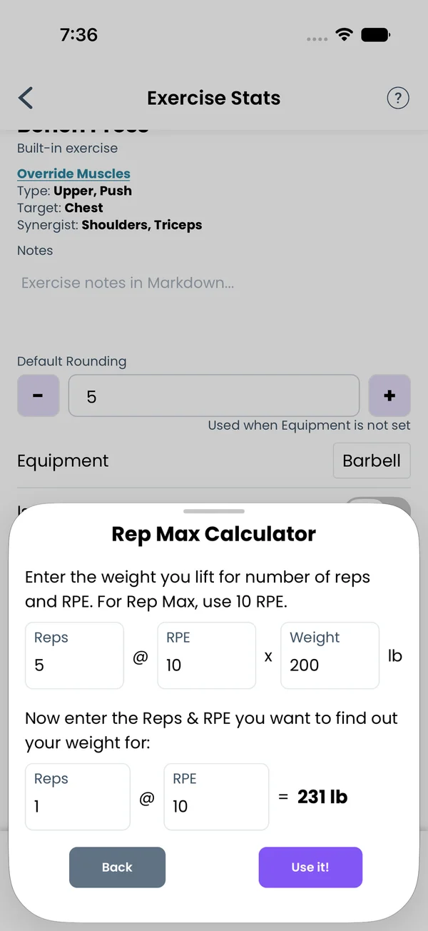 The Rep Max Calculator