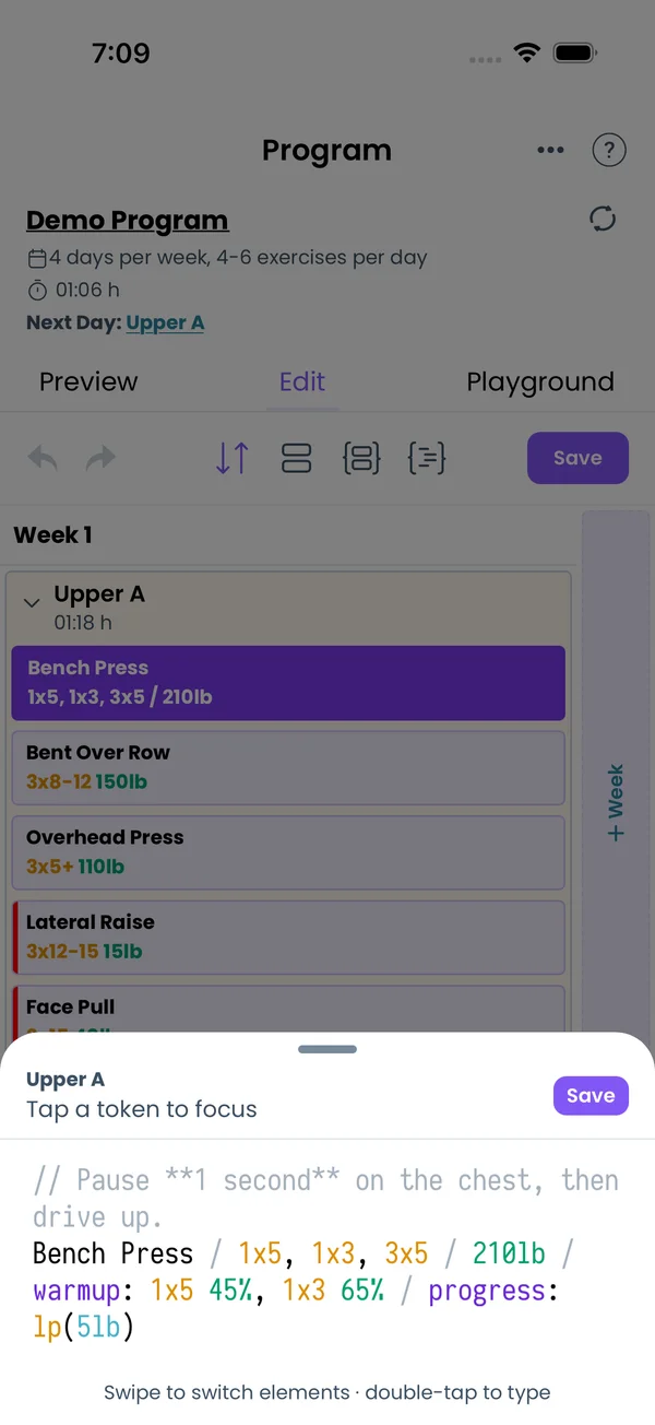 Program Editor: exercise sheet