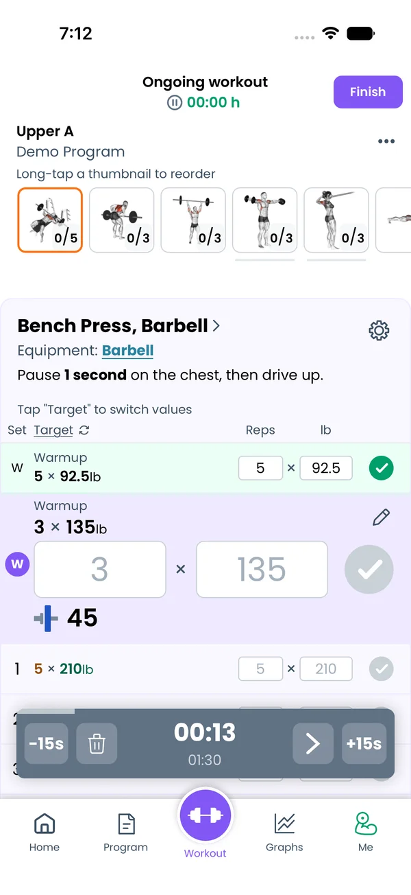 Rest Timer: expanded