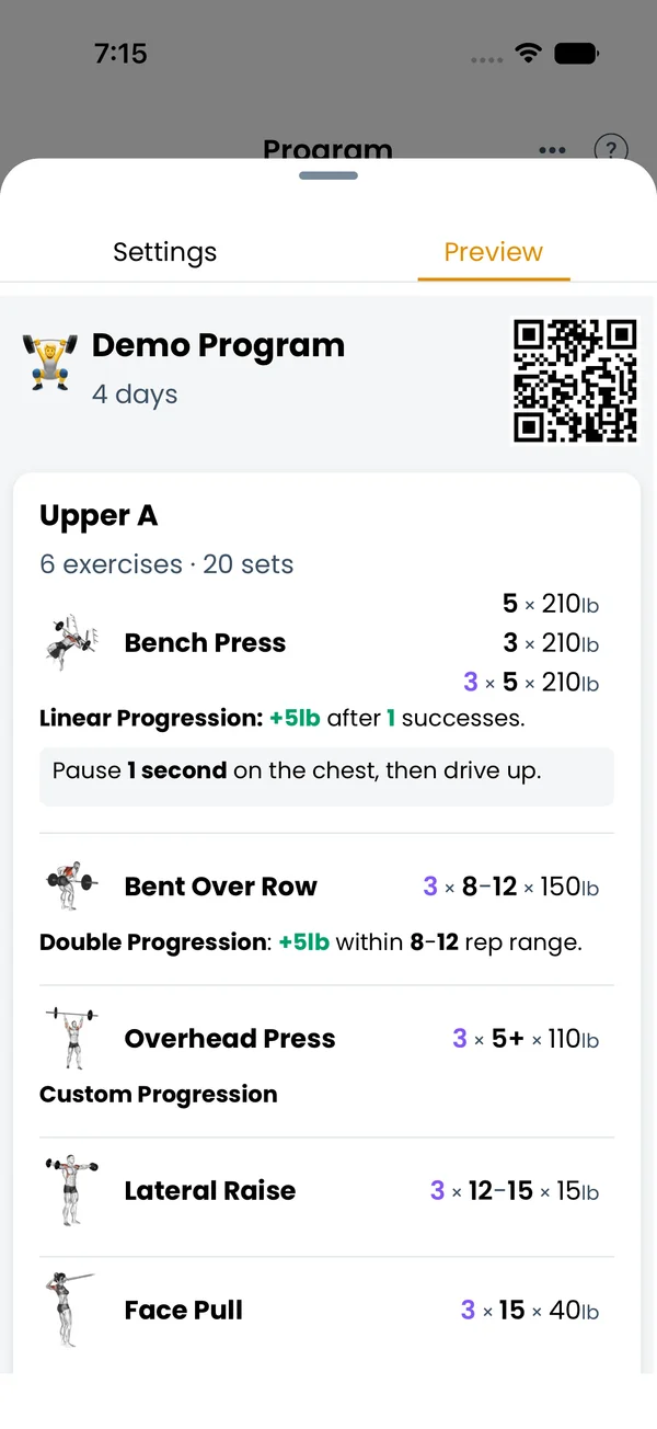 Sharing Programs: image preview