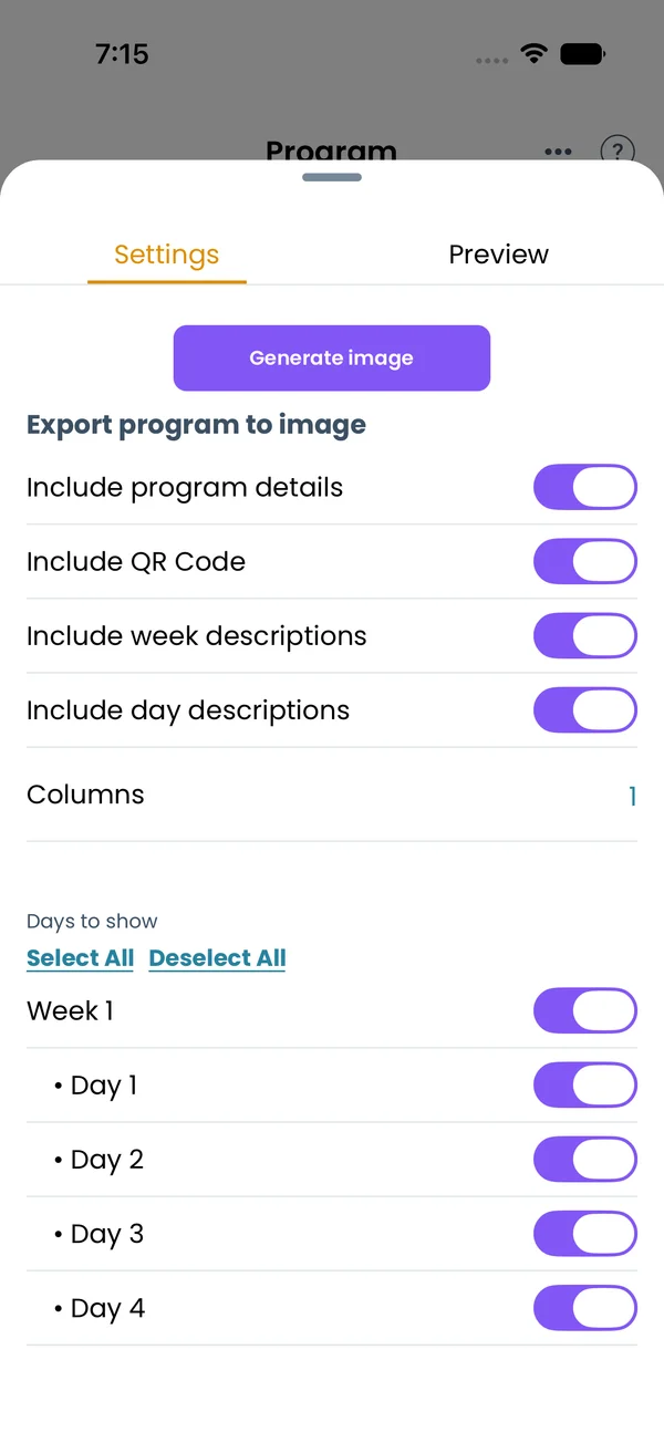 Image options