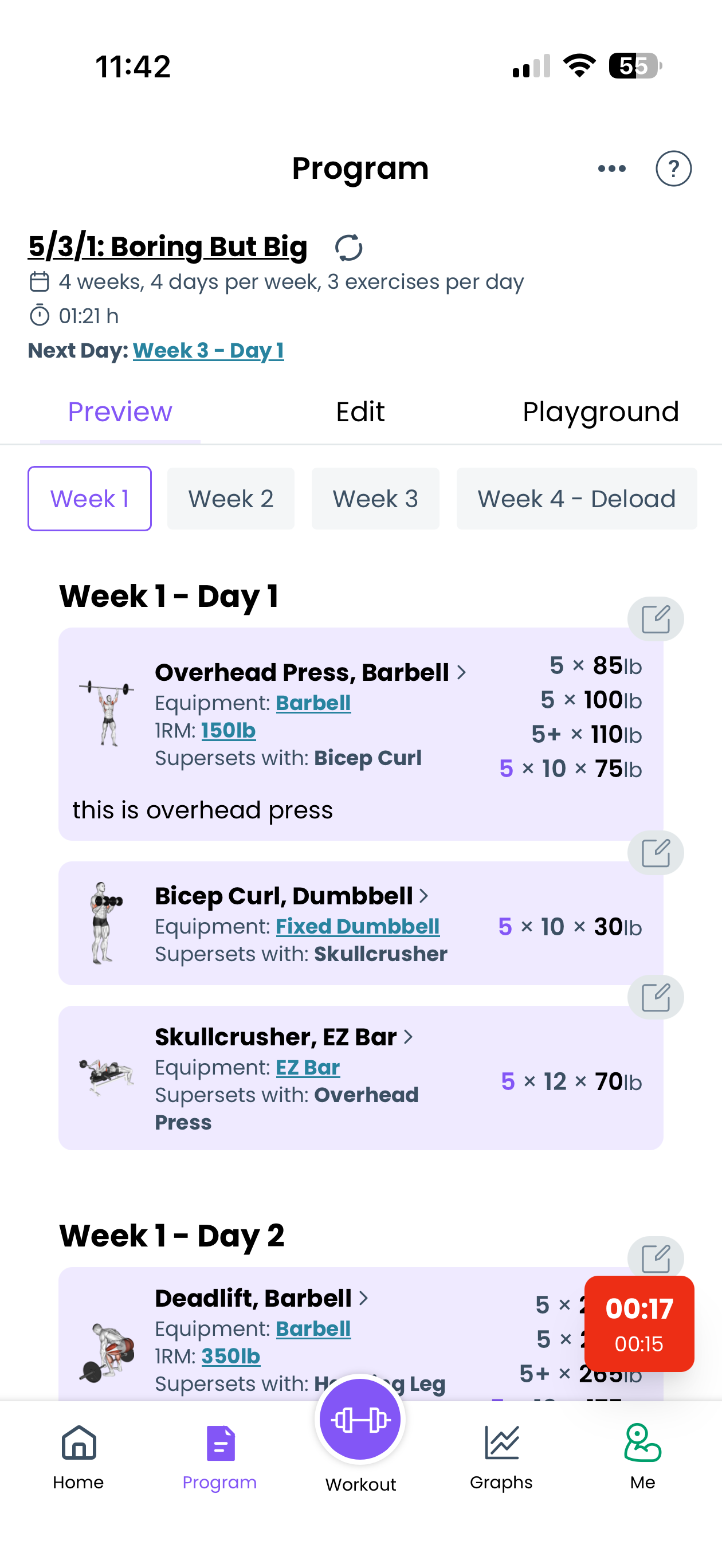 Weekly Periodization